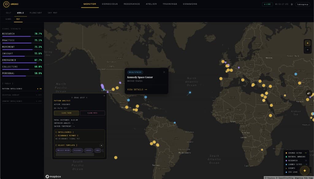 Geographic spread of intelligence signals — illustrative artwork for market visibility