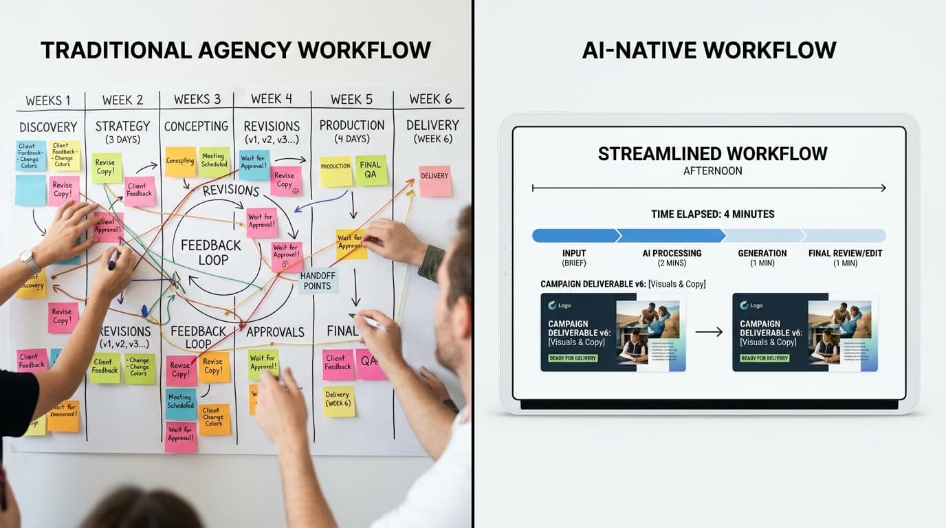 The Agentic Studio Model: Why AI-Native Teams Ship Faster Than Traditional Agencies
